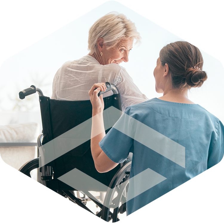 Caring hand-in-hand support during wound care